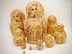 OOAK Russian Nesting Doll Matryoshka Morozko Father Frost Snow Maiden Solovyova