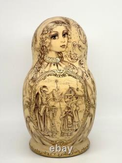 OOAK Russian Nesting Doll Matryoshka Morozko Father Frost Snow Maiden Solovyova