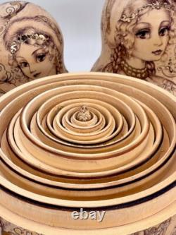 OOAK Russian Nesting Doll Matryoshka Morozko Father Frost Snow Maiden Solovyova