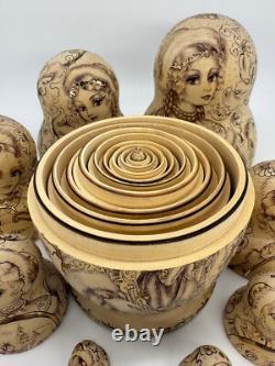 OOAK Russian Nesting Doll Matryoshka Morozko Father Frost Snow Maiden Solovyova