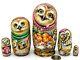 Original Russian Nesting Dolls 5 Babushka Owl Family Matryoshka Signed Chmeleva