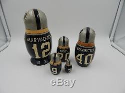 Oakland / Los Angeles Raiders Russian Nesting Doll Vintage Matryoshka Marinovich
