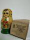 Old Rare Russian Ussr Nesting Doll 1992 Wooden Hand-painted Matryoshka