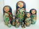 One Of A Kind 10pcs Russian Nesting Doll Little Mermaid By Frolova 10.5 Inches