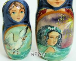 One of a kind 10pcs Russian Nesting Doll Little Mermaid by Frolova 10.5 inches