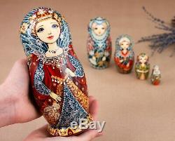 Ooak nesting dolls Handmade matryoshka Russian Empress Vintage nesting doll