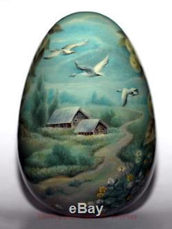 Original painting art roly poly EGG author doll Russian FAIRY TALE no nesting