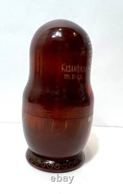 Our Lady of Kazan Russian Matryoshka Orthodox Religious Icons 7 Nesting Dolls