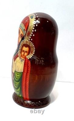 Our Lady of Kazan Russian Matryoshka Orthodox Religious Icons 7 Nesting Dolls