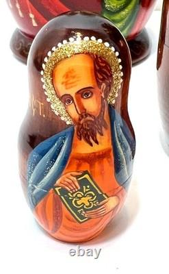 Our Lady of Kazan Russian Matryoshka Orthodox Religious Icons 7 Nesting Dolls