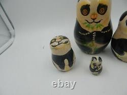Panda Russian Nesting Dolls Matroyshka Vintage