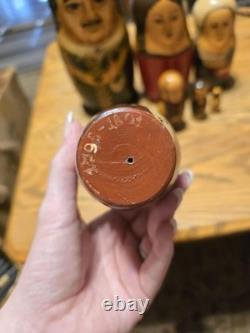 Peter The Great vintage russian nesting dolls 7 Pc Set Moscowrare Hand Painted