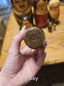 Peter The Great vintage russian nesting dolls 7 Pc Set Moscowrare Hand Painted