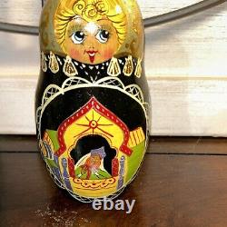 Phoenix Firebird Russian Matryoshka 10 Pce Fairytale Nesting Doll SignedNesting