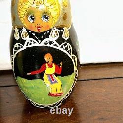 Phoenix Firebird Russian Matryoshka 10 Pce Fairytale Nesting Doll SignedNesting