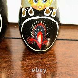 Phoenix Firebird Russian Matryoshka 10 Pce Fairytale Nesting Doll SignedNesting