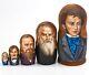 Pushkin Tolstoy Nesting Doll Matryoshka Stacking Doll Russian Writers Classics