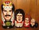 Queen Freddie Mercury Babushka Nesting Doll Brian May John Deacon Roger Taylor 5