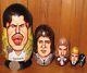 Queen Freddie Mercury Brian May John Deacon Roger Taylor Babushka Nesting Dolls