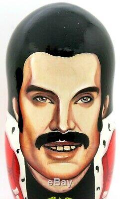 QUEEN Freddie Mercury Matryoshka Russian nesting doll Brian May Roger Taylor 5