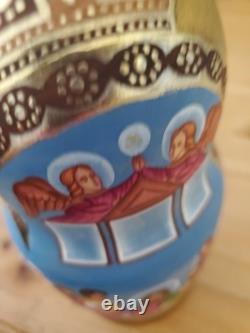 RARE EUC Sergiev Posad Signed Russian Matryoshka Nesting Dolls 7 pcs Last Supper