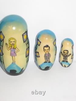 RARE Hand-Signed Paint Game Show Network GSN Chuck Woolery Russian Nesting Dolls