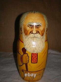 RARE Russian Nesting Doll Famous Author Poet Writers Pushkin Dostoevsky Tolstoy