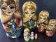 Rare Signed Sergiev Posad Matryoshka 7 Nesting Dolls 1993 Each-unique+beautiful