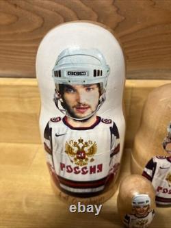 RARE Team Russia Nesting Dolls 5 Pc. Olympic Hockey? Alex Ovechkin, Etc