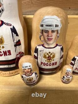 RARE Team Russia Nesting Dolls 5 Pc. Olympic Hockey? Alex Ovechkin, Etc