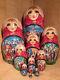 Russian Fairy Taile Scenes By Trifonov Matryoshka Nesting Doll 11 10pc New Rare