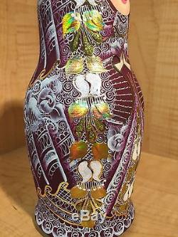 RUSSIAN MATRYOSHKA HI-END NESTING DOLL by E. FILATOVA PURPLE 7pcs NEW EXTRA RARE