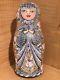 Russian Matryoshka Hi-end Nesting Doll By E Filatova Silver 5pcs New Gold X Rare