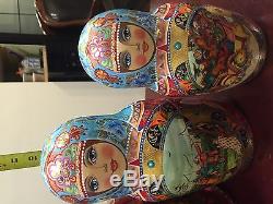 Russian Nesting Dolls 10pcs Set 12 Tall 1999 Esin Sergiyev Posad Princess Frog