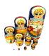 Russian Nesting Dolls Matryoshka 10 Piece Hand Painted Carved Troika Large