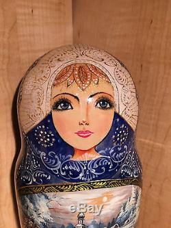 RUSSIAN TROIKA HORSES by TRIFONOV RUSSIAN MATRYOSHKA NESTING DOLL 11 10pc NEW