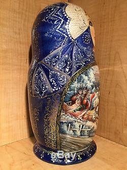 RUSSIAN TROIKA HORSES by TRIFONOV RUSSIAN MATRYOSHKA NESTING DOLL 11 10pc NEW