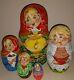 Russian Wooden Nesting Dolls Matreshka Matryoshka Girl With Samovar 5 Pcs