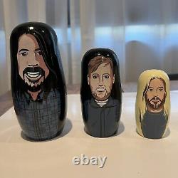 Rare Foo Fighters Nesting Eggs Russian Dolls Display Includes Taylor