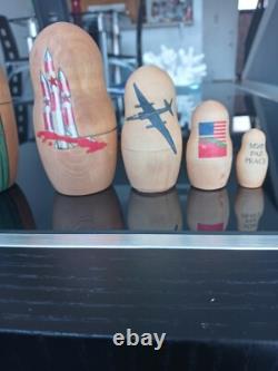 Rare JFK/Fidel Castro/Russia Hand-numbered Authentic Russian Nesting Dolls