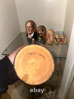 Rare JFK/Fidel Castro/Russia Hand-numbered Authentic Russian Nesting Dolls