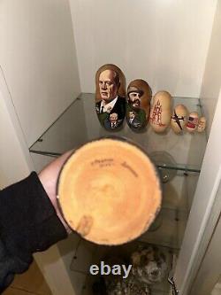 Rare JFK/Fidel Castro/Russia Hand-numbered Authentic Russian Nesting Dolls