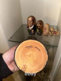 Rare JFK/Fidel Castro/Russia Hand-numbered Authentic Russian Nesting Dolls