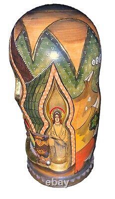 Rare Large Russian Nesting Doll Sold As is Please Read