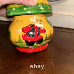 Rare Mushroom Shaped Fairytale Russian Matryoshka Nesting Doll 5 Pce Signed