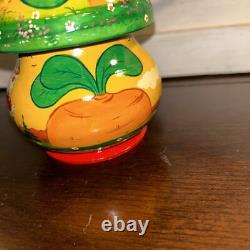 Rare Mushroom Shaped Fairytale Russian Matryoshka Nesting Doll 5 Pce Signed