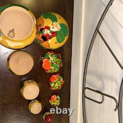 Rare Mushroom Shaped Fairytale Russian Matryoshka Nesting Doll 5 Pce Signed