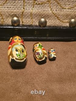 Rare Russian Hand Painted 10 Pieces Nesting 10 Dolls