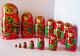 Rare Russian Nesting Dolls Matryoshka Red Fruit Wooden Hand Painted 13 Pcs