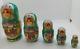 Rare Signed Russian Matryoshka Nesting Doll, Hand Crafted, Hand Painted, 5 Dolls